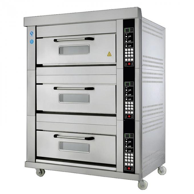 SS automatischer Behälter-Computer-Versions-justierbarer Temperatur-Gebrauchs-Erdgas des Gas-Brot-Ofen-3 der Plattform-6 oder verflüssigtes Gas