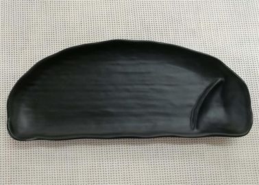 Halbmond-schwarze Melamin-Platten-stellt nachgemachtes Porzellan-Essgeschirr Länge 27cm ein