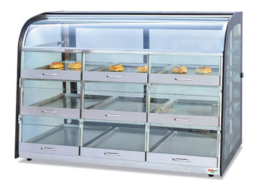 Verkaufsmöbel des Tischplatte-Glasspeisewärmer-Schaukasten-Fach-artiges 3-lagiges Brot-9-Pans