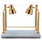 Vergoldete Speisewärmer-Lampenstube-Handelsbuffet-Ausrüstungs-Marmor-Unterseiten-Doppelt-Lampe