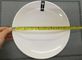 Ungebackenes Porzellan-Essgeschirr stellt UNBEKANNTE Weiß-Farbe des Platten-Durchmesser-23cm des Gewichts-250g ein