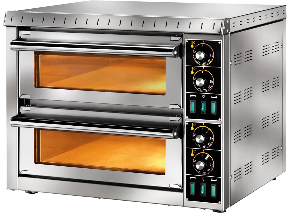 Tagtuell Elektrischer Pizzaofen, 3000W Doppellagig Mini Pizzaofen