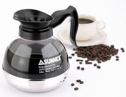 Unteres Kaffee-Stahldekantiergefäß-Glaskessel-Edelstahl-Kochgeschirr Sunnex