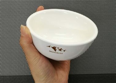 Porzellan-Essgeschirr des Gewichts-181g stellt keramische runde Suppenschüssel mit Logo Dia.10cm ein