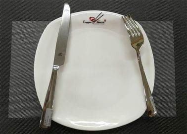 Quadratische Teller-Platte mit Besonders anfertigen-Logo-Porzellan-Essgeschirr stellt Durchmesser 23cm ein