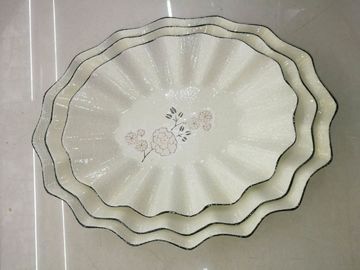 Koreanische Art-weiße Porzellan-Essgeschirr-Sätze mit traditionellem Blumen-Dekorations-Muster