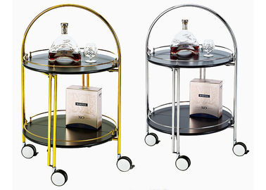 Rundes Alkohol-Mahagoniendhölzerne Zimmerservice-Ausrüstungen für Wein und Getränk mit 4 Gießmaschinen