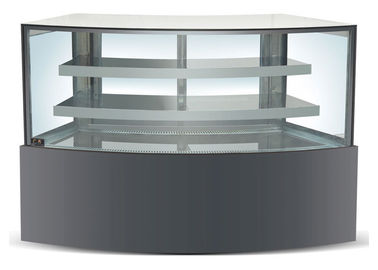 Abkühlungs-Bogen-Glaskuchen-Schaukasten mit schwarzer Marmorbasis 2100x800x1300MM