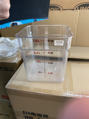 Nahrungsmittelkasten-Vorratsbehälter des Polycarbonats-20.8L quadratischer transparent mit Skala