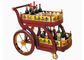 2 Regale schwärzen hölzerne Alkohol-Luxushotel-Wein-Laufkatzen-/Raum-Getränkeservice-Ausrüstung
