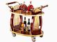 2 Regale schwärzen hölzerne Alkohol-Luxushotel-Wein-Laufkatzen-/Raum-Getränkeservice-Ausrüstung