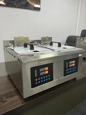 Multifunktionale Edelstahl-Tiefbrater Automatische Hebung Öl-Freitmaschine Topf für Hühnerstückchen Pommes Frites Kartoffel Fisch