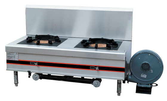 96KW Edelstahl Gas-Bräter mit zwei Brennern für gewerbliche Küchen